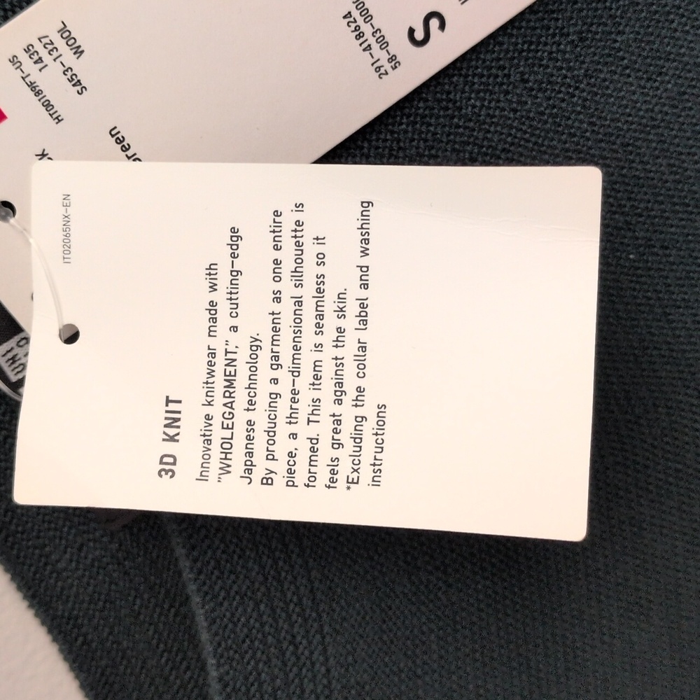 Uniqlo 3D Knit Merino Wool Flare Dress Forest Green - Picture 6 of 7